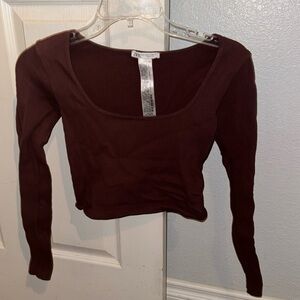 Zara long sleeve crop top